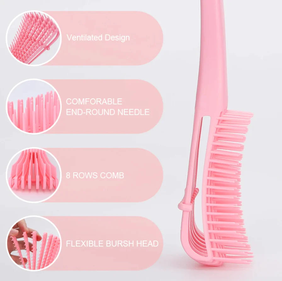 Afro Curly Brush Brosse Ultra Démêlante - Rose